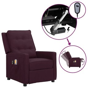 3098629 vidaXL Fotoliu de masaj electric rabatabil, violet, textil
