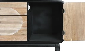 Comoda TV natur si neagra , din lemn „Rustic Charm”