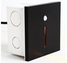 Emithor 70430 - LED lampă scară cu senzor LINE LED/1W/230V negru