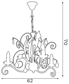 Lustra LUCE 3xE14/60W/230V