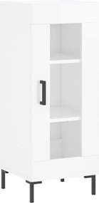 vidaXL Servantă, alb extralucios, 34,5x34x90 cm, lemn compozit