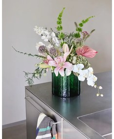 Vază handmade din sticlă Emerald – Hübsch