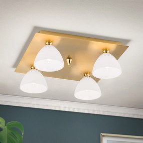 Plafoniera eleganta design modern OPALDESIGN 4L, auriu mat