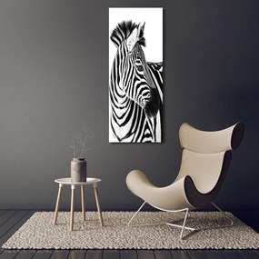 Pictură pe pânză Zebra în zăpadă