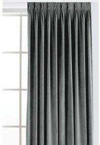 Draperie gri dimout (semi-opacă) din catifea 200x250 cm Velto – Filumi