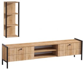 Ansamblu Comoda TV Paola Oak-Negru