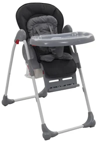 10188 vidaXL Scaun de masă înalt pentru copii, gri