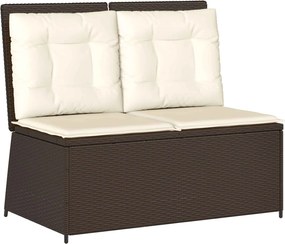 vidaXL Bancă de grădină Maro poliratan