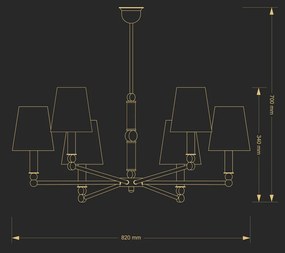 Candelabru 6 brate elegant realizat manual TAMARA