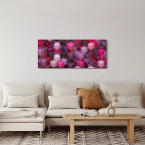 Tablou - Cuburi violet (120x50 cm)