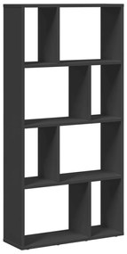 858148 vidaXL Bibliotecă, negru, 60x20x120 cm, lemn prelucrat