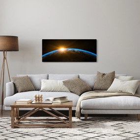 Tablou - Planeta Pământ și univers (120x50 cm)