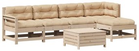 3250928 vidaXL Set mobilier de grădină cu perne, 6 piese, lemn masiv de pin