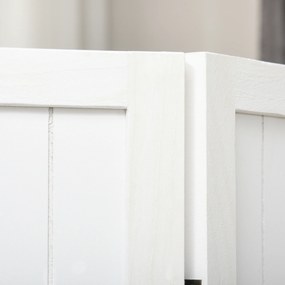 HOMCOM Paravan din lemn, separator de cameră, cloison interieur pliabil cu 4 panouri din lemn 160 x 170 cm alb | Aosom Romania