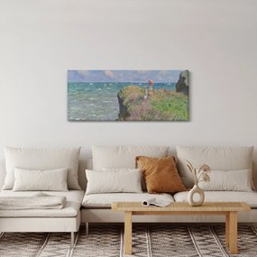 Tablou - Claude Monet, Cliff Walk at Pourville, reproducere (120x50 cm)