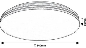 Plafonieră LED Rabalux 71175 OSCAR LED/18W/230V 4000K d. 34 cm