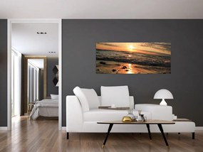 Tablou - Apus de soare, ocean (120x50 cm)