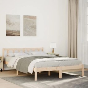 vidaXL Cadru pat foarte lung fără saltea, 140x210 cm, lemn masiv pin