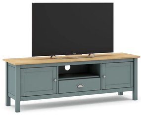 Comodă TV verde prăfuit din lemn de pin 158x53x40 cm Misti – Marckeric
