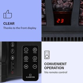 Klarstein Kamini FXL 2G Șemineu electric Inserție șemineu 1800 W iluzie de flacără 3D LED