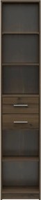 Biblioteca NEPO PLUS, stejar nobil, PAL laminat, 40x34x197 cm