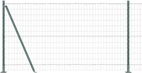 vidaXL Gard cu Stâlp Verde 1,2 x 10 m Oțel și PVC