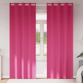 vidaXL Perdele cu perdele 2 pcs Roz intens 225 x 140 cm Poliester