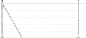 vidaXL Gard cu Stâlp Argintiu 1 x 25 m Oțel