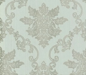 Tapet Hampton, Duck Egg Blue Luxury Damask, 1838 Wallcoverings, 5.3mp / rola