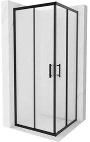 Mexen Rio cabina de duș pătrată 80 x 80 cm, mat, neagră - 860-080-080-70-30