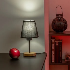 Lampă de masă Brilagi NUBILA WOOD 1xE27/25W/230V stejar/negru