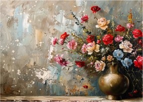 Tablou pe sticlă - Vaza de flori (70x50 cm)