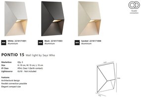 Aplica de perete pentru iluminat exterior IP54 Pontio 15 alb