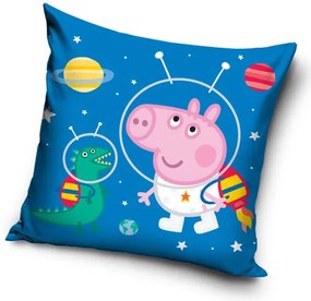 Față de pernă Purcelușa Peppa Cosmonaut, 40 x 40 cm
