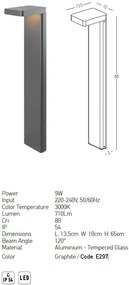 Stalp LED iluminat exterior modern IP54 Hugo H-65cm