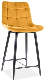 Scaun de bar Chic II, galben/negru