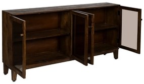 Vitrină maro din lemn de mango 180x87x35 cm Ravi – Ixia