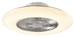 Ventilator de tavan argintiu cu LED inclus cu efect de stea reglabil - Clima