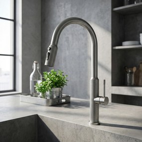 Baterie de bucătărie Rea Master Brush Nickel