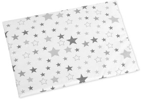 Pernă de pătuț pentru bebeluș Bellatex Stars alb/gri, 43 x 32 cm