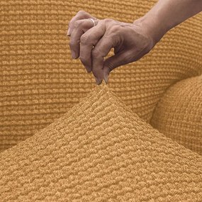 Huse super elastice RUBINIA aurii colțar (l. 340 - 540 cm)