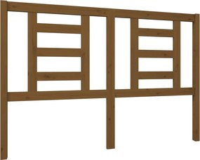 vidaXL Tăblie de pat, maro miere, 146x4x100 cm, lemn masiv de pin