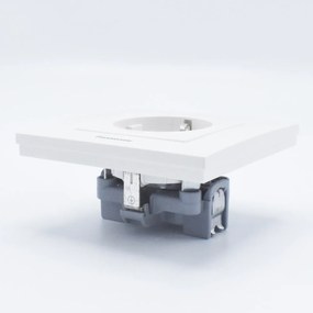 Priza simpla cu impamantare si protectie copil Karre Plus Pansonic, ST, alba