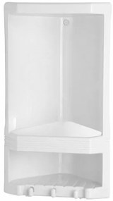 GEDY 8079 Junior raftă de colț cu două rafturi,18,9 x 38,5 x 13,9 cm, termoplastic, alb