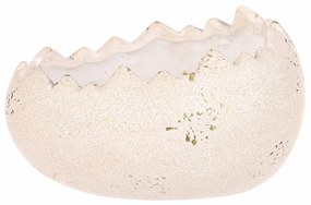 Cutie de flori din ceramică Shell pe o suprafațăplană , 17 x 13 x 9 cm