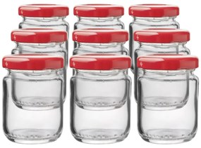Set de borcane de conservare cu capac Orion 0,06 l, 9 buc