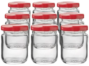 Set de borcane de conservare cu capac Orion 0,06 l, 9 buc
