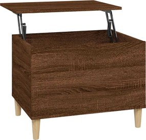 vidaXL Măsuță de cafea, stejar maro, 60x44,5x45 cm, lemn prelucrat