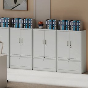 HOMCOM Dulap pentru Birou cu Raft Interior Reglabil și Sertar Alb | Aosom Romania