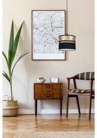 Lustră pe cablu LIMA 1xE27/60W/230V aurie/neagră